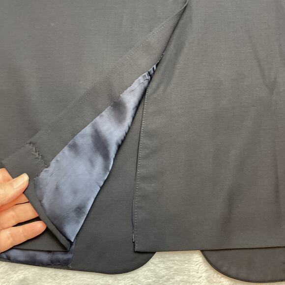 Vtg H Freeman & Son Suit Jacket‎ Blazer Mens 42L Black Wool 2 Gold Button Vented - Picture 8 of 14